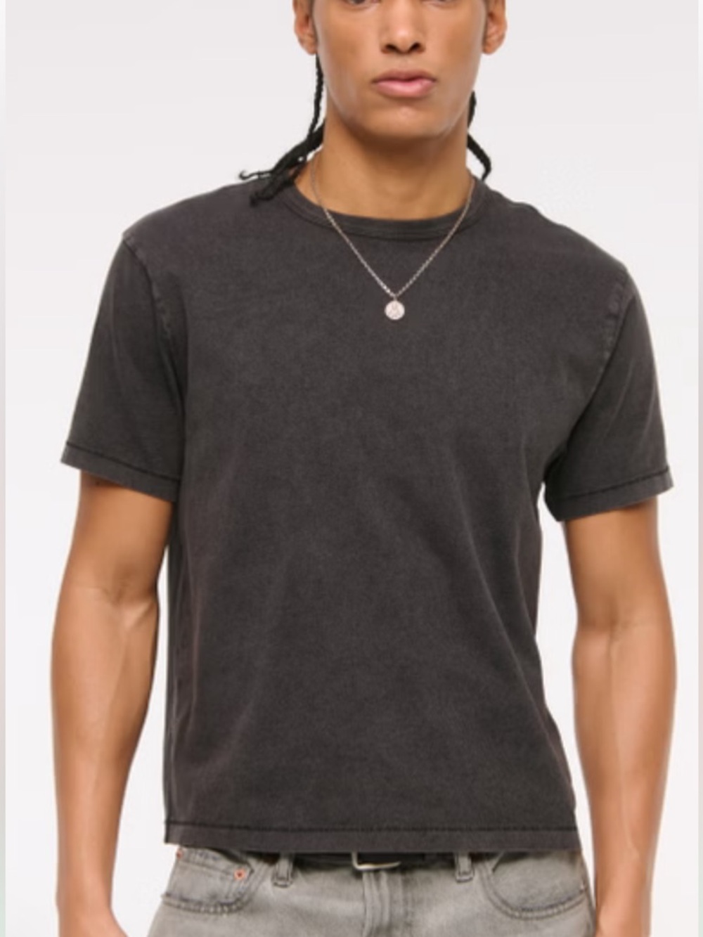 NWT Abercrombie Shrunken Fit Tee Gray